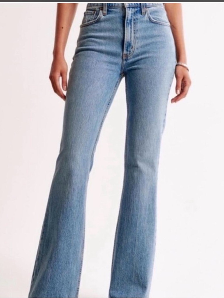 Abercrombie& Fitch Curve Love Ultra High Rise Vintage Flare Jean.